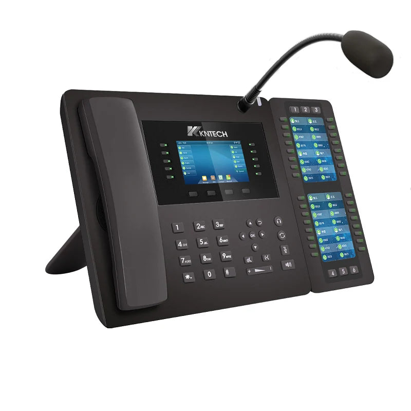 POE Network IP Phone VoIP Office Phone with Gooseneck Mic for Business Control Room Phones