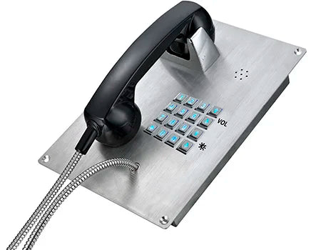 Kntech Stainless steel telephone Flush mounted Public telephone emergency phone with handset KNZD-07-K13