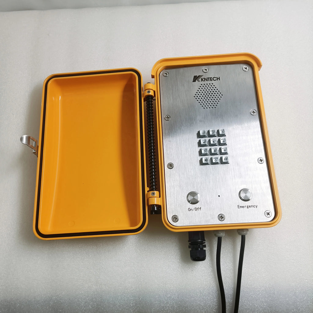 KNTECH Metal Body Mining Telephone Industrial Phone IP66 Dust Proof Handset with Keypad Weatherproof Phone KNSP-15MT